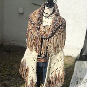 Handmade crochet Tellurian Stole 2pc